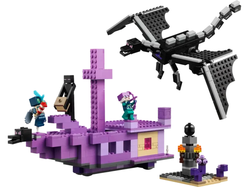 LEGO Minecraft 21264 Drak z Enderu a loď z Endu