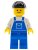 ovr002 Overalls Blue with Pocket, Blue Legs, Black Construction Helmet