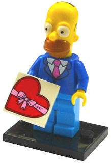 colsim2-1 Date Night Homer, The Simpsons, Series 2 (Complete Set with Stand and Accessories)