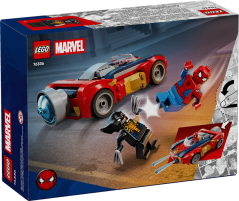 LEGO® Super Heroes 76336 Spider-Man w samochodzie kontra zvenomowany Wolverine