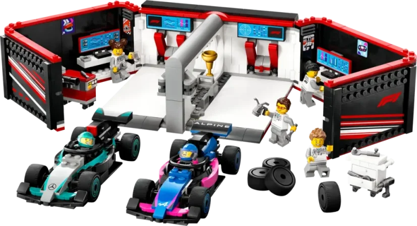 LEGO City 60444 Garáž F1 a vozy Mercedes-AMG a Alpine