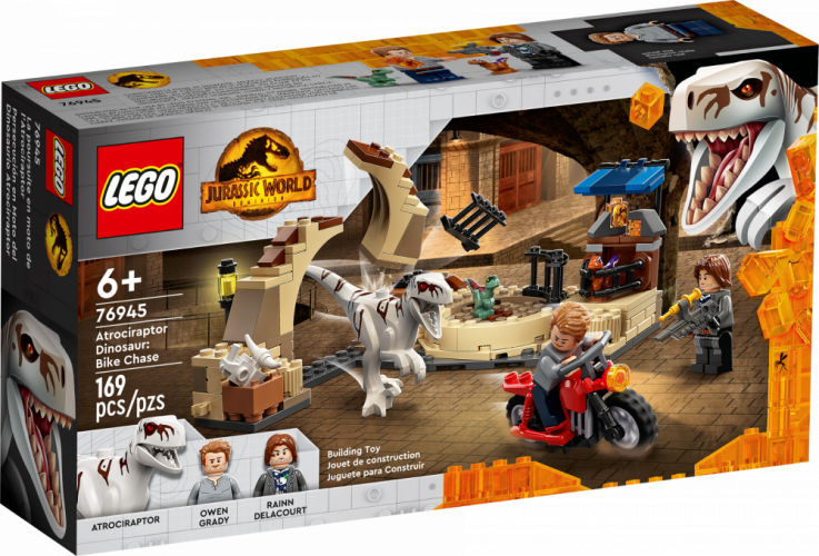 LEGO® Jurassic World 76945 Atrociraptor: pościg na motocyklu