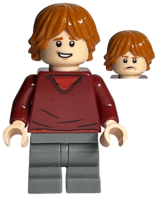 hp180 Ron Weasley - Dark Red Sweater, Dark Bluish Gray Medium Legs