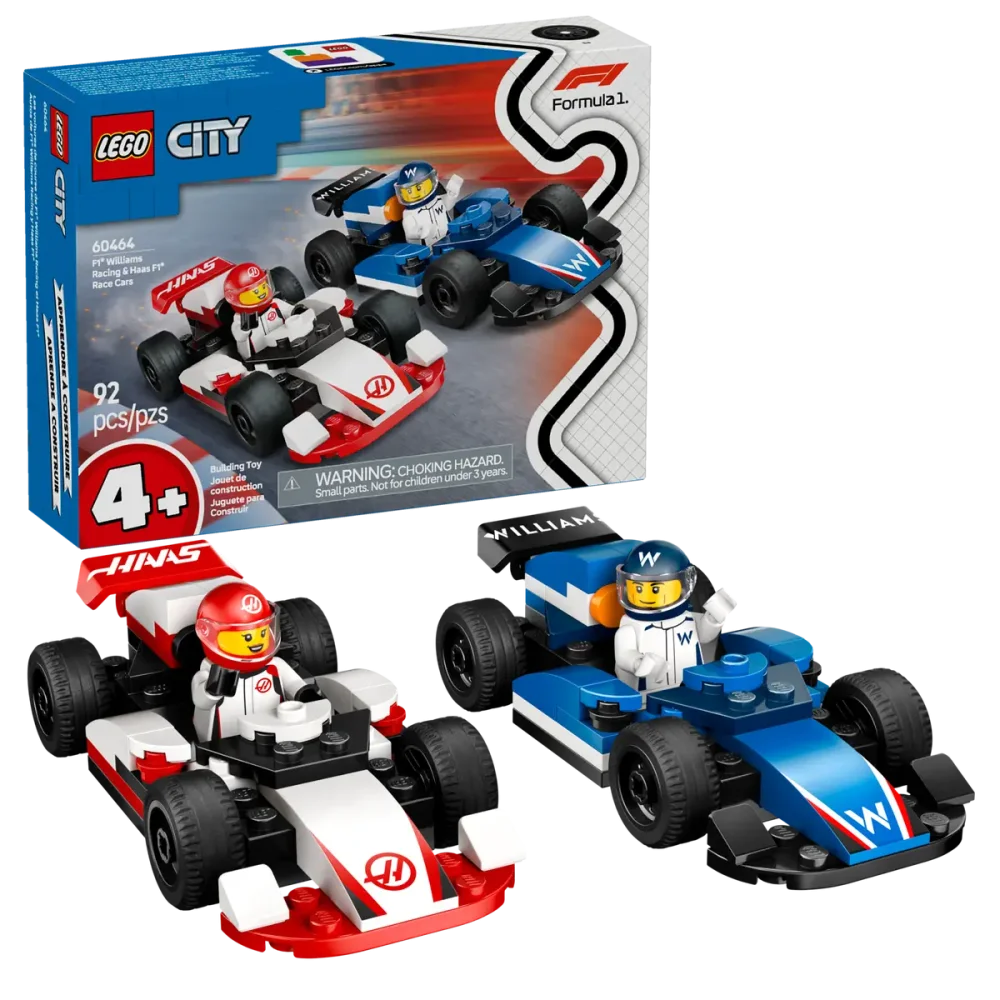 LEGO City 60464 Závodní vozy F1 Williams Racing a Haas F1