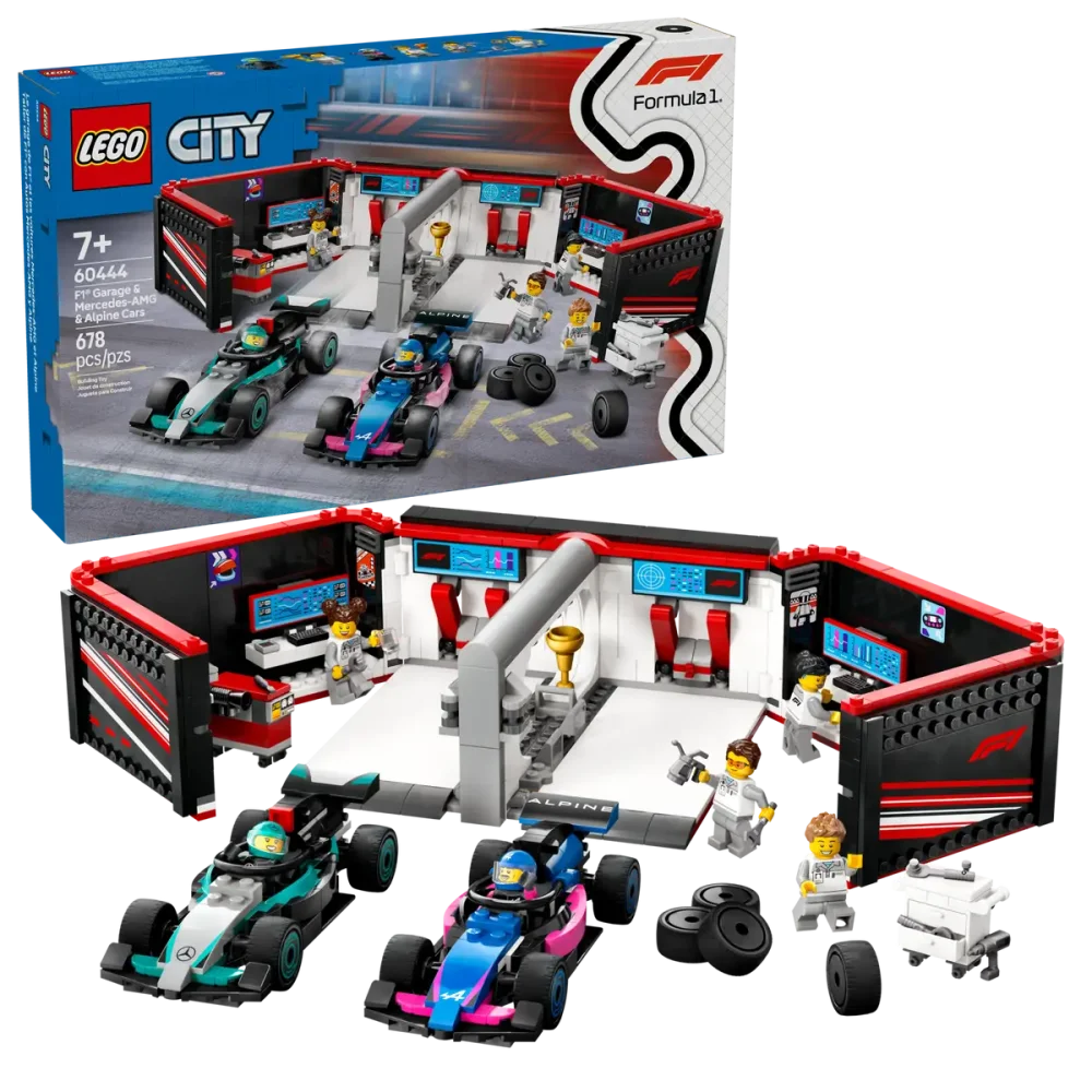 LEGO City 60444 Garáž F1® a autá Mercedes-AMG a Alpine