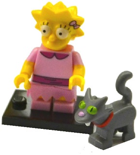 colsim2-3 Lisa with Snowball II, The Simpsons, Series 2 (Complete Set with Stand and Accessories)