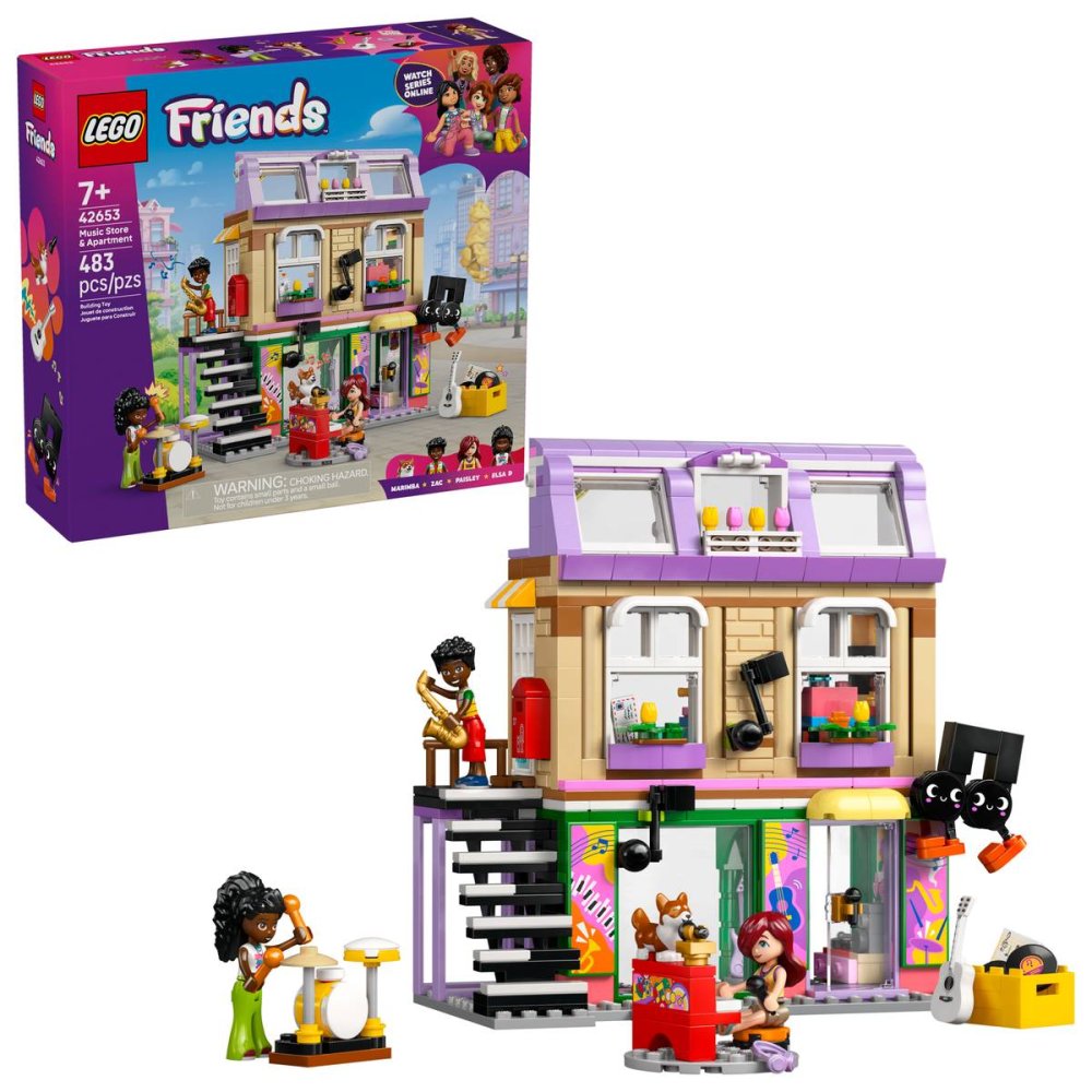 LEGO® Friends 42653 Obchod s hudobninami a byt