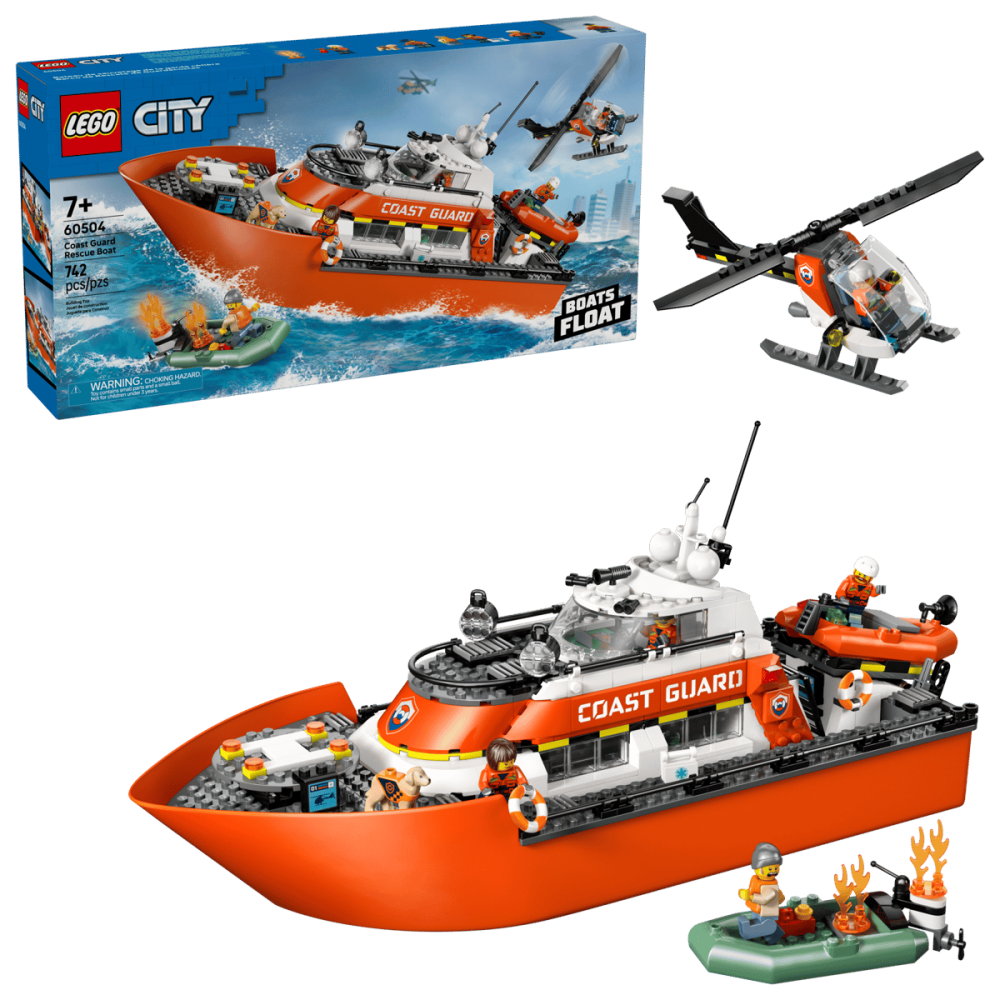 LEGO® City 60504 Záchranný čln pobrežnej hliadky a vrtuľník