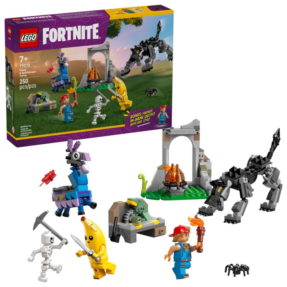 LEGO® Fortnite 77075 Peely a Sparkplug a ich táborisko
