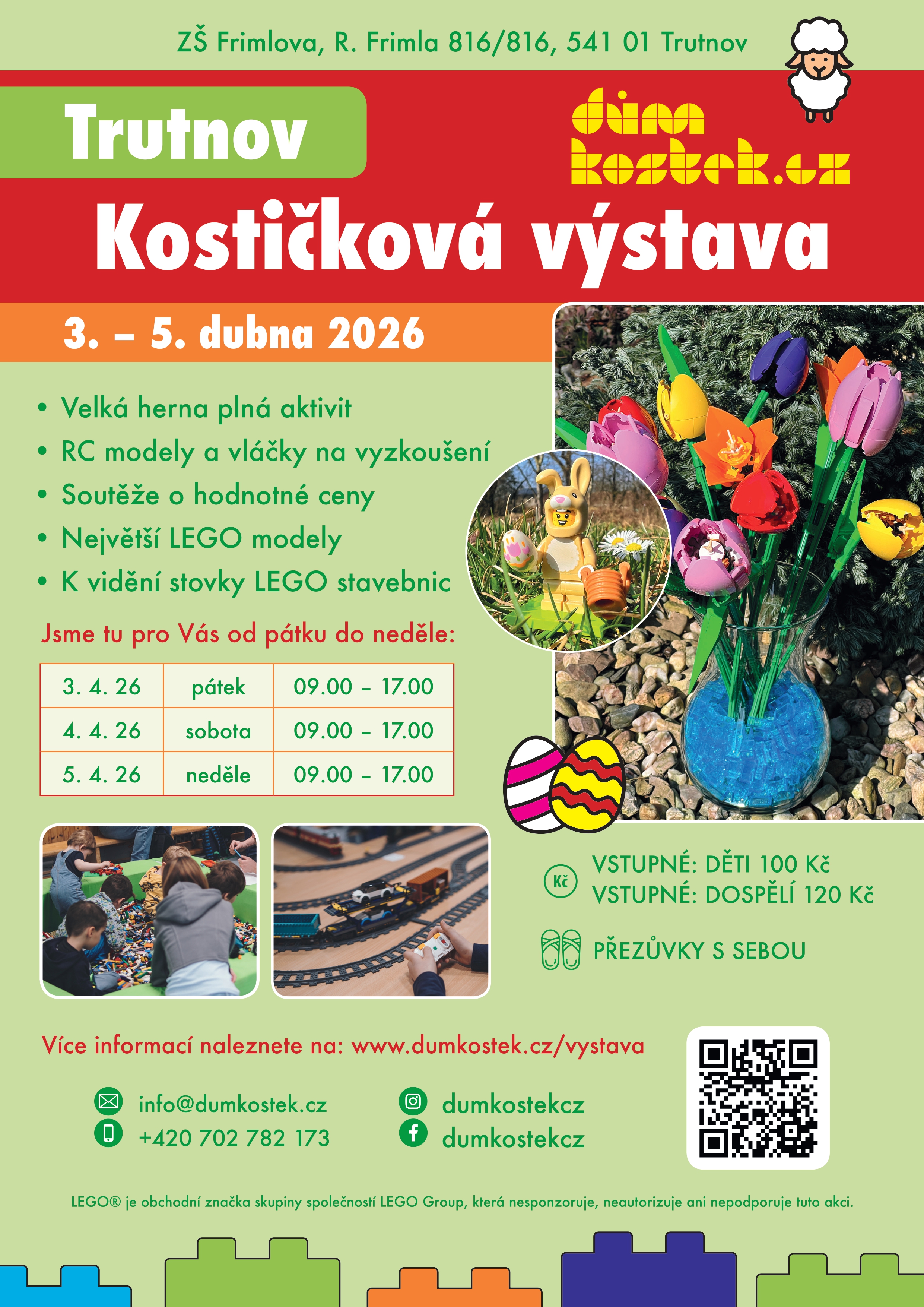 Kostičková výstava LEGO stavebnic Důmkostek.cz v Trutnově